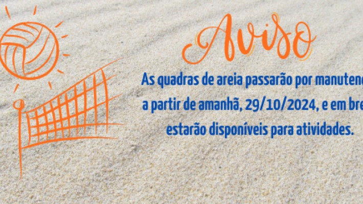 Manutenção das quadras de areia