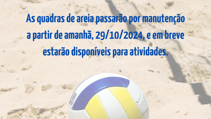 Manutenção das quadras de areia