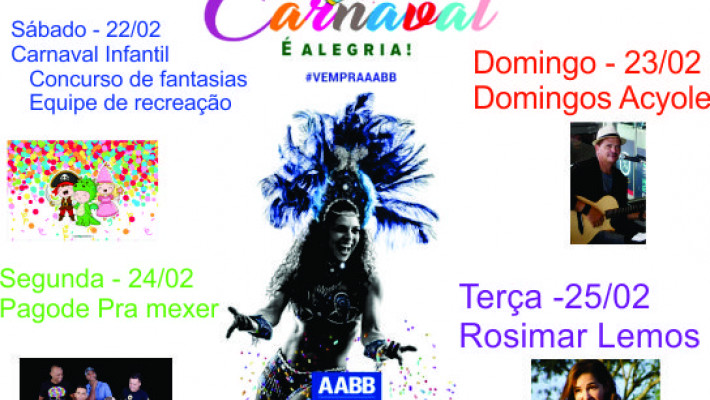 PROGRAMAÇÃO CARNAVAL 2020