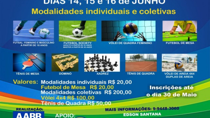 COMPETIÇÕES CITADINAS SERÃO REALIZADAS EM 14, 15 E 16 DE JUNHO