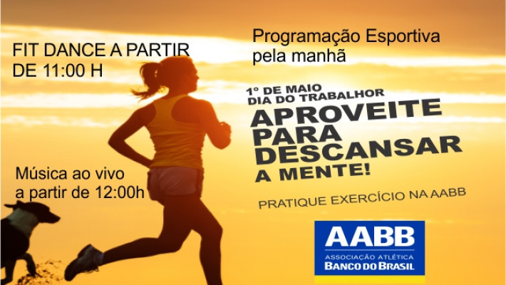 1. DE MAIO TEM ESPORTES E MÚSICA AO VIVO
