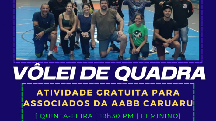 Vôlei de Quadra: atividade gratuita para associados