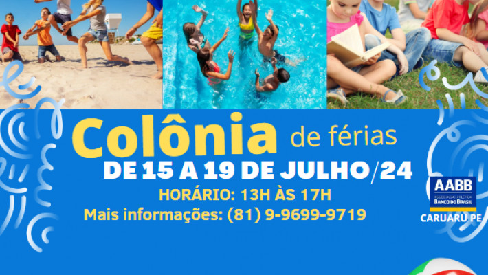 Vem aí a colônia de férias 2024