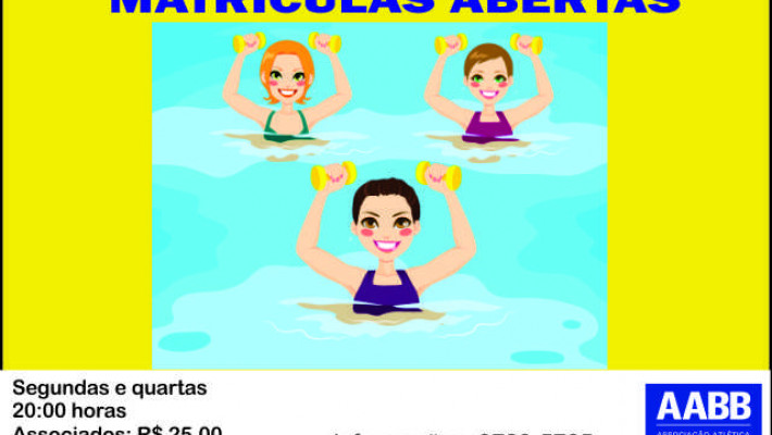 HIDROGINÁSTICA É NOVA OPÇÃO DE ESPORTES NO CLUBE