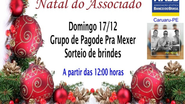 Natal do associado será realizado neste domingo