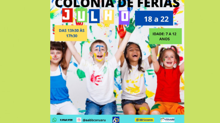 COLÔNIA DE FÉRIAS EM JULHO